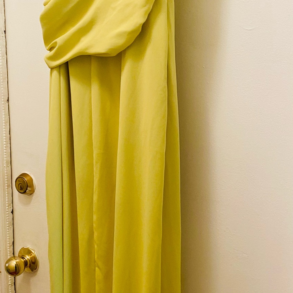 Yellow Grecian evening gown, size 6